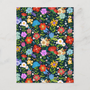 Ditsy-nahtlose Blume Muster-13554 Feiertagspostkarte