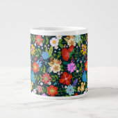 Ditsy-nahtlose Blume Muster-13554 Jumbo-Tasse (Vorderseite)