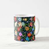Ditsy-nahtlose Blume Muster-13554 Kaffeetasse (VorderseiteRechts)