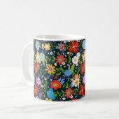 Ditsy-nahtlose Blume Muster-13554 Kaffeetasse (Vorderseite Links)