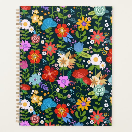 Ditsy-nahtlose Blume Muster-13554 Planer (Vorderseite)