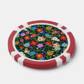 Ditsy-nahtlose Blume Muster-13554 Pokerchips (Einzeln)