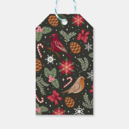 Ditsy Natural Christmas Gift Tags Geschenkanhänger