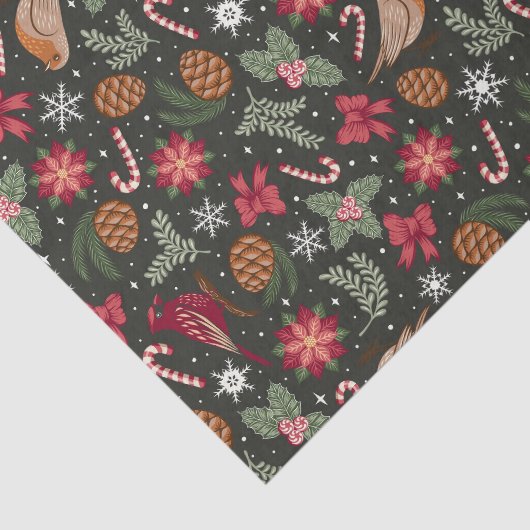 Ditsy Natural Christmas Seidenpapier (Ausschnitt)