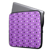 Ditsy Polka Dots auf Lila Laptop-Sieb Laptopschutzhülle (Vorderseite Links)