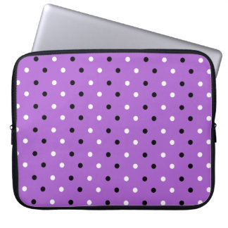 Ditsy Polka Dots auf Lila Laptop-Sieb Laptopschutzhülle