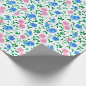 Ditsy Preppy Grandmillenial Rosen Spring Geschenkpapier (Ecke)