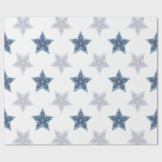 Ditsy-Schneeflocken-Muster Hintergrundtexturen Geschenkpapier (Flach)