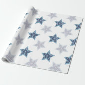 Ditsy-Schneeflocken-Muster Hintergrundtexturen Geschenkpapier (Ungerollt)