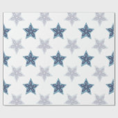 Ditsy-Schneeflocken-Muster Hintergrundtexturen Geschenkpapier (Flach)