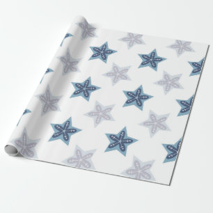 Ditsy-Schneeflocken-Muster Hintergrundtexturen Geschenkpapier