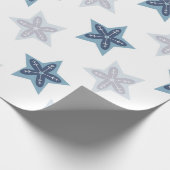 Ditsy-Schneeflocken-Muster Hintergrundtexturen Geschenkpapier (Ecke)