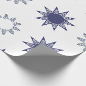 Ditsy-Schneeflocken-Muster Hintergrundtexturen Geschenkpapier (Ecke)