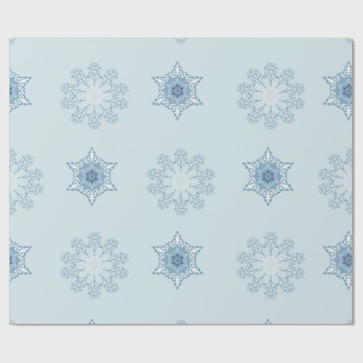 Ditsy-Schneeflocken-Muster Hintergrundtexturen Geschenkpapier (Flach)