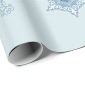 Ditsy-Schneeflocken-Muster Hintergrundtexturen Geschenkpapier (Rolleneckpunkt)