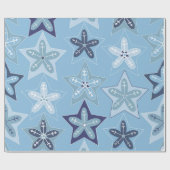 Ditsy-Schneeflocken-Muster Hintergrundtexturen Geschenkpapier (Flach)