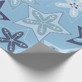 Ditsy-Schneeflocken-Muster Hintergrundtexturen Geschenkpapier (Ecke)