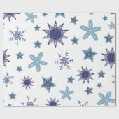 Ditsy-Schneeflocken-Muster Hintergrundtexturen Geschenkpapier (Flach)