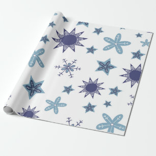 Ditsy-Schneeflocken-Muster Hintergrundtexturen Geschenkpapier