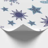 Ditsy-Schneeflocken-Muster Hintergrundtexturen Geschenkpapier (Ecke)