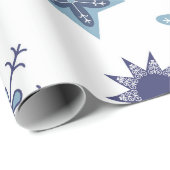 Ditsy-Schneeflocken-Muster Hintergrundtexturen Geschenkpapier (Rolleneckpunkt)