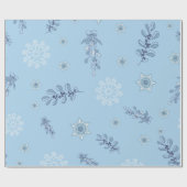 Ditsy-Schneeflocken-Muster Hintergrundtexturen Geschenkpapier (Flach)
