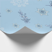 Ditsy-Schneeflocken-Muster Hintergrundtexturen Geschenkpapier (Ecke)