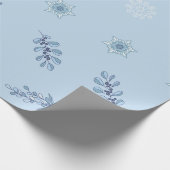 Ditsy-Schneeflocken-Muster Hintergrundtexturen Geschenkpapier (Ecke)
