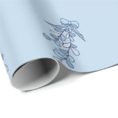 Ditsy-Schneeflocken-Muster Hintergrundtexturen Geschenkpapier (Rolleneckpunkt)