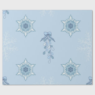 Ditsy-Schneeflocken-Muster Hintergrundtexturen Geschenkpapier