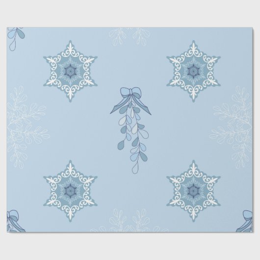 Ditsy-Schneeflocken-Muster Hintergrundtexturen Geschenkpapier (Flach)