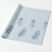 Ditsy-Schneeflocken-Muster Hintergrundtexturen Geschenkpapier (Ungerollt)