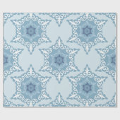 Ditsy-Schneeflocken-Muster Hintergrundtexturen Geschenkpapier (Flach)