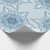 Ditsy-Schneeflocken-Muster Hintergrundtexturen Geschenkpapier (Ecke)
