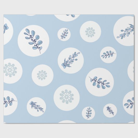 Ditsy-Schneeflocken-Muster Hintergrundtexturen Geschenkpapier (Flach)