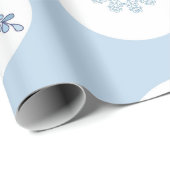 Ditsy-Schneeflocken-Muster Hintergrundtexturen Geschenkpapier (Rolleneckpunkt)
