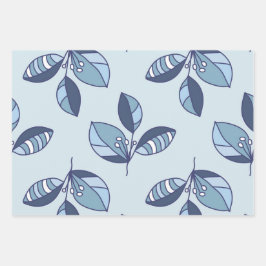Ditsy-Schneeflocken-Muster Hintergrundtexturen Geschenkpapier Set