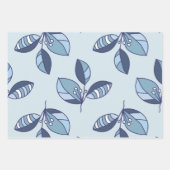 Ditsy-Schneeflocken-Muster Hintergrundtexturen Geschenkpapier Set (Vorderseite)