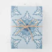 Ditsy-Schneeflocken-Muster Hintergrundtexturen Geschenkpapier Set (Beispiel)