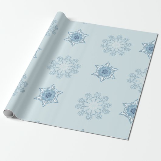Ditsy Snowflake pattern backgrounds textures Geschenkpapier (Ungerollt)