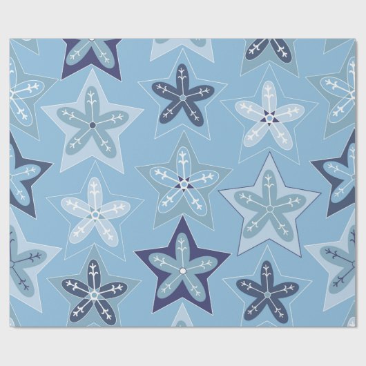 Ditsy Snowflake pattern backgrounds textures Geschenkpapier (Flach)