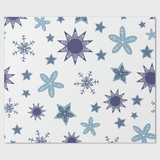 Ditsy Snowflake pattern backgrounds textures Geschenkpapier (Flach)