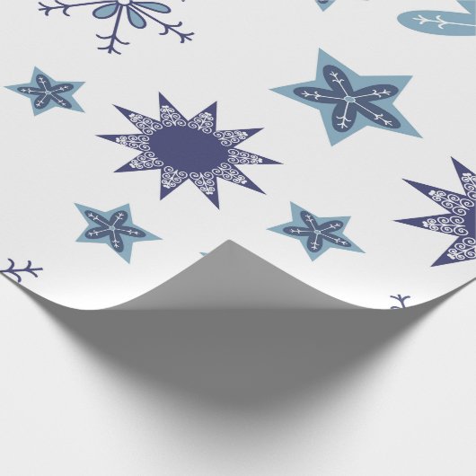 Ditsy Snowflake pattern backgrounds textures Geschenkpapier (Ecke)