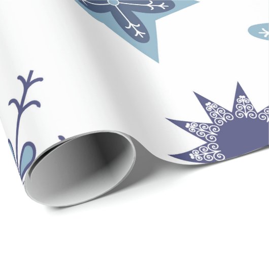 Ditsy Snowflake pattern backgrounds textures Geschenkpapier (Rolleneckpunkt)
