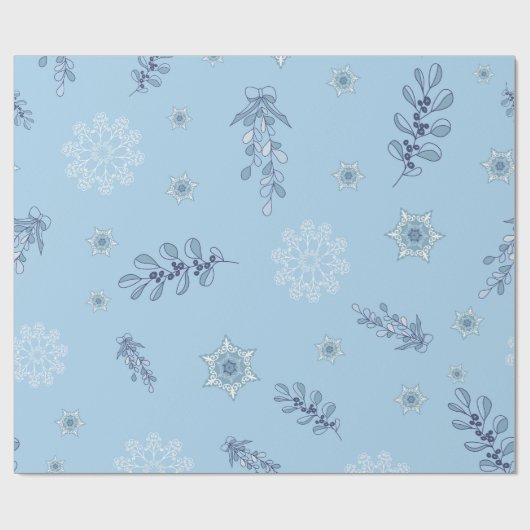Ditsy Snowflake pattern backgrounds textures Geschenkpapier (Flach)