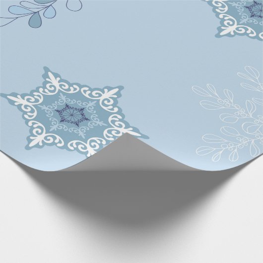 Ditsy Snowflake pattern backgrounds textures Geschenkpapier (Ecke)