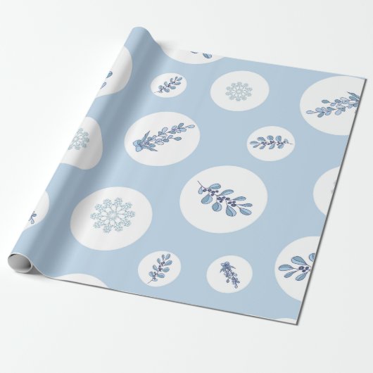 Ditsy Snowflake pattern backgrounds textures Geschenkpapier (Ungerollt)