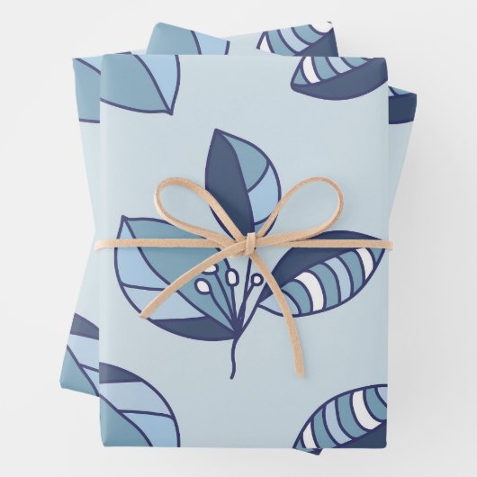 Ditsy Snowflake pattern backgrounds textures Geschenkpapier Set (Beispiel)