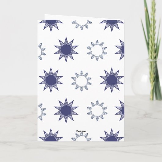 Ditsy Snowflake pattern backgrounds textures Karte (Rückseite)