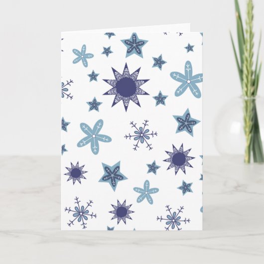 Ditsy Snowflake pattern backgrounds textures Karte (Vorderseite)